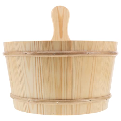 TOYANDONA Wasserkelle Aus Saunalöffel Aus Sauna Duscheimer Eimer Und Schöpfkellen Sauna Fußwaschbecken Aus Fußbad Eimer Schaufel Holzschaufel von TOYANDONA