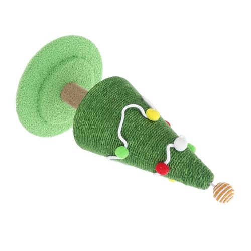 TOYANDONA Weihnachtlicher Katzenkratzbaum Sisal Hoch Weihnachtsbaum Kratzsäule für Katzen Stabiles Katzen zur Möbelpflege Fördert Kratz und Kletterverhalten von TOYANDONA