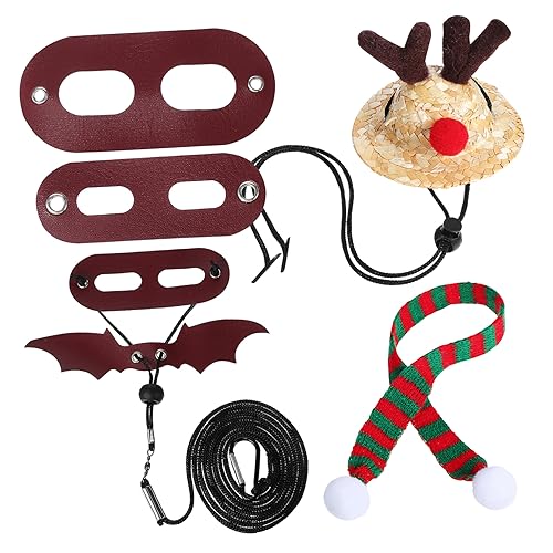 TOYANDONA Weihnachtliches Reptilienkostüm mit Hirschmütze Wollschal und Verstellbarer Leine für Kleine Eidechsen Wie Bartagamen und Gecko Festlich und Sicher für Outdoor Ausflüge TOYANDONA Weihnachtliches Reptilienkostüm mit Hirschmütze Wollschal und Verstellbarer Leine für Kleine Eidechsen Wie Bartagamen und Gecko Festlich und Sicher für Outdoor Ausflüge von TOYANDONA