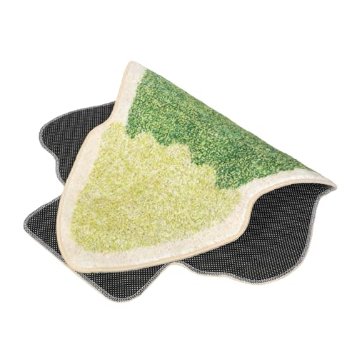 TOYANDONA Weihnachtsteppich Baumform rutschfest Weicher Plüsch Dekorative Fußmatte für Wohnzimmer Schlafzimmer Waschbar Vielseitig als Bettseiten Badematten-deko Hochwertiger Kunstpelz von TOYANDONA