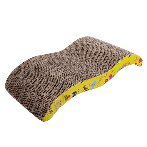 TOYANDONA Wellpappe Katzenkratzbrett Form Kratzunterlage für Katzen zum Krallen Schleifen und Schadstofffrei Doppelseitig Verwendbar für Indoor Möbel und Sofaschutz von TOYANDONA