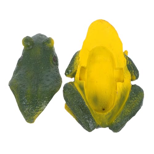 TOYANDONA Wetterfeste Frosch Schlüsselversteck Gartenfigur mit Geheimfach Dekorative Outdoor Schlüsselsafe Box für Zuhause Außenbereich Sicherer Verdeckter Schlüsselhalter in Grün TOYANDONA Wetterfeste Frosch Schlüsselversteck Gartenfigur mit Geheimfach Dekorative Outdoor Schlüsselsafe Box für Zuhause Außenbereich Sicherer Verdeckter Schlüsselhalter in Grün von TOYANDONA