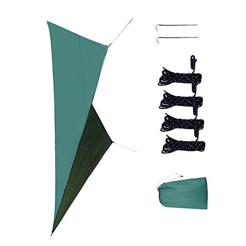 TOYANDONA Windschutz -Sonnenschirme Markise im Freien Abdeckung Segelschatten Camping Schattierung Zelt Hängematte Markise Unterstand Sonnensegel für den Gartenpool Green von TOYANDONA