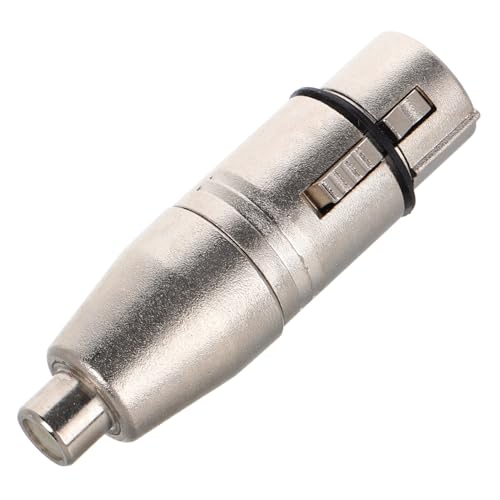 TOYANDONA Xlr Rca Adapter aus Langlebiger Zinklegierung Kompakter Audioverbinder für Mikrofon und Aufnahmegeräte Xlr Buchse zu Rca Buchse Robust und Benutzerfreundlich von TOYANDONA