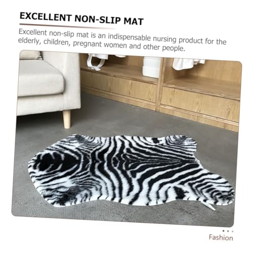 TOYANDONA Zebra Streifen Teppich Fischform rutschfest Fußmatte Weicher Wohnbereich Bodenteppich für Kinderzimmer Wohnzimmer Schlafzimmer mit Guter Wasseraufnahme und Einzigartigem Design TOYANDONA Zebra Streifen Teppich Fischform rutschfest Fußmatte Weicher Wohnbereich Bodenteppich für Kinderzimmer Wohnzimmer Schlafzimmer mit Guter Wasseraufnahme und Einzigartigem Design von TOYANDONA