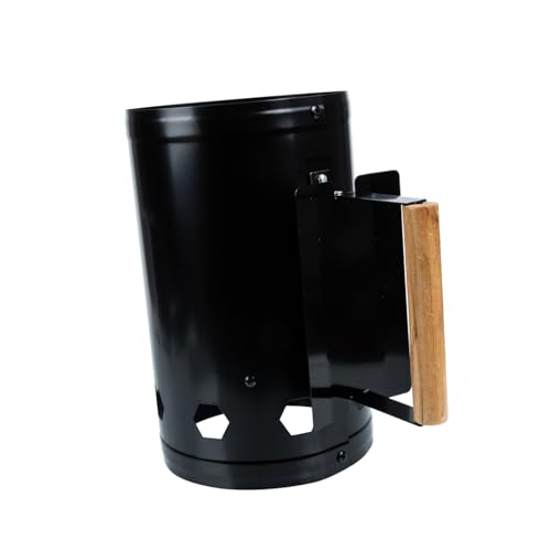 TOYANDONA Zündfass Camping Grill Kochen Klumpen Kohle Lagerfeuer klein zeichenkohle Fireplace Hitzebeständig Camper zubehör BBQ-Tool Holzkohlefass Anzündkamin Metall Black von TOYANDONA