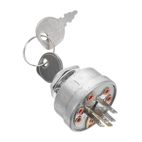 TOYANDONA Zündschalter mit Schlüssel für Rasenmäher Präziser Ersatzstarter Kompatibel mit Einfache Installation für Frontmotor Rasenmäher Langlebiger Austausch Zündschalter TOYANDONA Zündschalter mit Schlüssel für Rasenmäher Präziser Ersatzstarter Kompatibel mit Einfache Installation für Frontmotor Rasenmäher Langlebiger Austausch Zündschalter von TOYANDONA