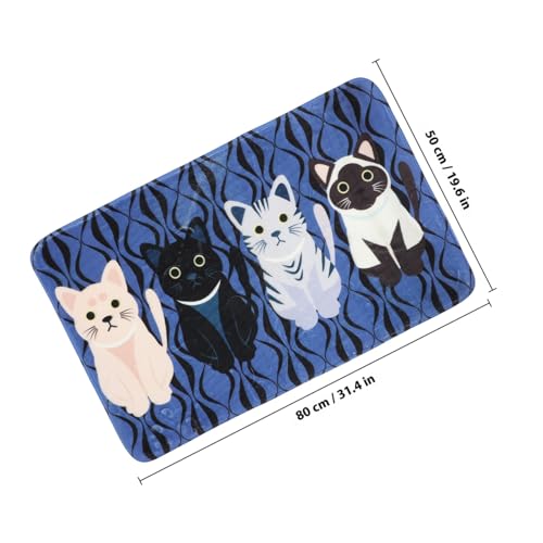 TOYANDONA rutschfeste Cartoon Katze Fußmatte Dicke Türmatte mit Anti rutsch Boden Waschbarer Badezimmer Schlafzimmerteppich Saugfähiger Vorleger für Innenbereiche Zufällige Zufällige Farbe TOYANDONA rutschfeste Cartoon Katze Fußmatte Dicke Türmatte mit Anti rutsch Boden Waschbarer Badezimmer Schlafzimmerteppich Saugfähiger Vorleger für Innenbereiche Zufällige Zufällige Farbe von TOYANDONA