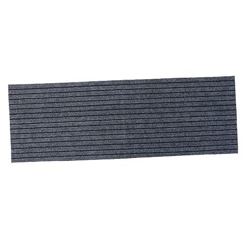 TOYANDONA rutschfeste Fußmatte mit Streifenmuster Wasserabsorbierender Küchen und Badezimmerteppich Schmutzfangmatte für Zuhause Schwarz von TOYANDONA