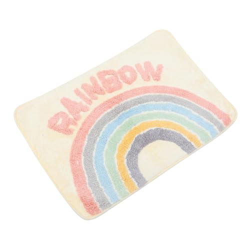 TOYANDONA rutschfeste Strapazierfähige Teppich Fußmatte mit Farbigem Regenbogenmuster Waschbarer Leichter und Faltbarer Teppichläufer für Wohnzimmer und Schlafzimmer Komfortabel und von TOYANDONA
