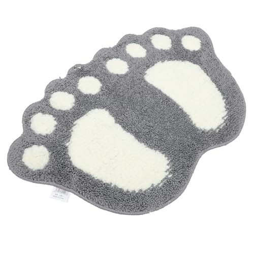 TOYANDONA rutschfeste Wolken badematte Saugfähiger Badezimmerteppich Hellgrau Weicher Badvorleger für Wc Dusche Badezimmer Indoor Teppich Langlebig und Dekorativ von TOYANDONA