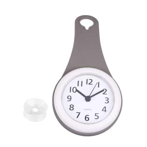 TOYANDONA wasserdichte Badezimmer wanduhr mit Saugnapf Mute Funktion Einfache Montage Stilvolle Graue Duschuhr ohne Batterie Geeignet für Feuchträume TOYANDONA wasserdichte Badezimmer wanduhr mit Saugnapf Mute Funktion Einfache Montage Stilvolle Graue Duschuhr ohne Batterie Geeignet für Feuchträume von TOYANDONA