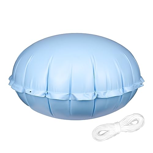 Poolkissen Winter, 120 x 120cm Extra Haltbares PVC Aufblasbare Poolkissen Pool-Luftkissen für Oberirdische Pools Winter-Poolkissen Eisausgleichskissen für Pool (Blau) von TOYMIS