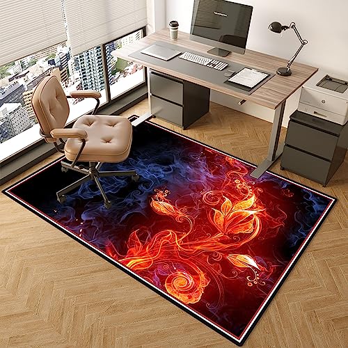 Bürostuhl Unterlage Bodenschutzmatte 160 x 200 cm Gaming Teppich Stuhlunterlage rutschfest Kratzfest Bodenschutzmatte Teppich Gaming Stuhl Unterlage Schreibtisch Gaming Stuhlmatten Teppichböden von TOYOCC