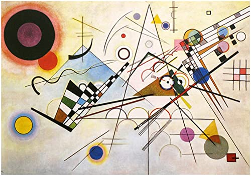 Druck auf Leinwand, 50 x 70 cm, ohne Rahmen, HD-Zusammensetzung von Wassily Kandinsky, Leinwandbild, Ölgemälde auf Leinwand, Wandbild für Wohnzimmer, Wohnkultur von TOYOCC