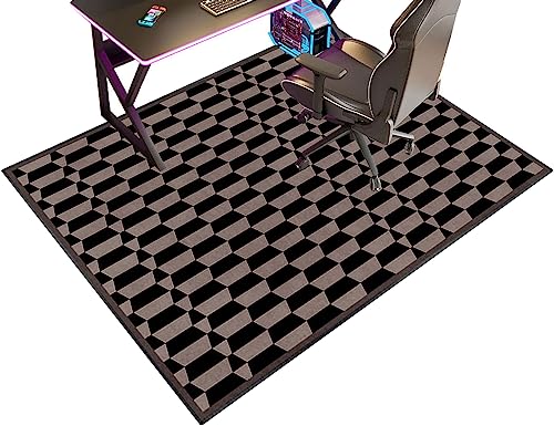TOYOCC Bodenschutzmatte 80 x 120 cm Großformat Bürostuhl Unterlage für Hart Boden, rutschfest Stuhl Unterlage Gaming Teppich Stuhlunterlage Bürostuhlunterlage Schreibtischstuhl Unterlage Bodenmatte von TOYOCC