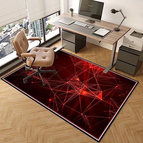 TOYOCC Unterlage Schreibtischstuhl 100 x 120 cm Bodenschutzmatte Bürostuhl Teppich Unterlage-Kratzfest für Parkett und Hartböden Bürostuhl Unterlage für Stühle Anti-Silp Gaming Teppich Stuhlunterlage von TOYOCC