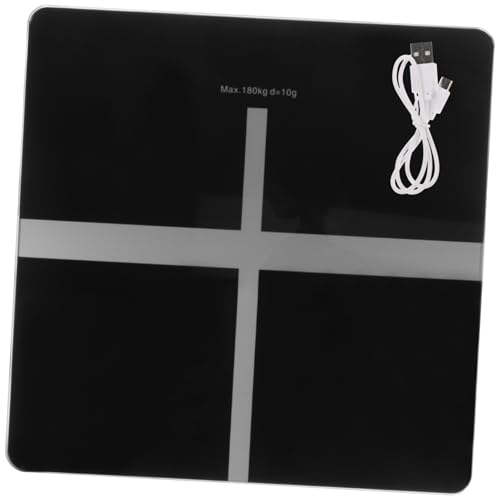 TOYZFRIENDY 1 Stück USB Wiederaufladbare Elektronische Digitale Körperwaage für Zuhause Schwarz Hochwertiges Sicherheitsglas Präzise Gewichtsmessung Design TOYZFRIENDY 1 Stück USB Wiederaufladbare Elektronische Digitale Körperwaage für Zuhause Schwarz Hochwertiges Sicherheitsglas Präzise Gewichtsmessung Design von TOYZFRIENDY