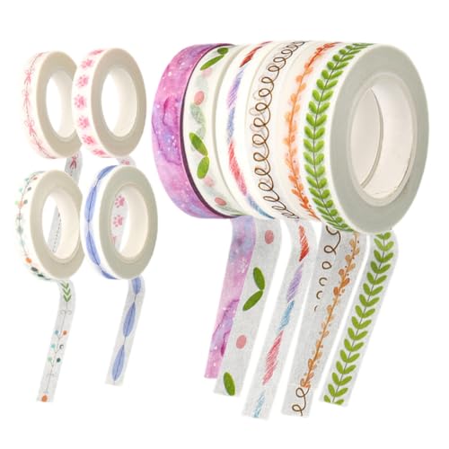 TOYZFRIENDY 10 Rollen Washi Tape Buntes DIY Scrapbooking Klebeband Handreißbar Papiermaterial Dekoratives Bastelband ohne Rückstände für Planer Geschenkverpackung und Tagebuchgestaltung TOYZFRIENDY 10 Rollen Washi Tape Buntes DIY Scrapbooking Klebeband Handreißbar Papiermaterial Dekoratives Bastelband ohne Rückstände für Planer Geschenkverpackung und Tagebuchgestaltung von TOYZFRIENDY