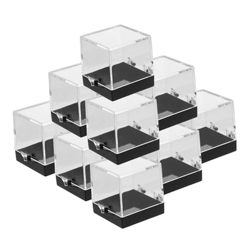 TOYZFRIENDY 10 Stück Mini Kristall Displaybox aus Klarem Kunststoff Quadratische Aufbewahrungsbox für Mineralien Edelsteine und Kleine Sammlerstücke Staubdichte Präsentationsbox für Zuhause TOYZFRIENDY 10 Stück Mini Kristall Displaybox aus Klarem Kunststoff Quadratische Aufbewahrungsbox für Mineralien Edelsteine und Kleine Sammlerstücke Staubdichte Präsentationsbox für Zuhause von TOYZFRIENDY