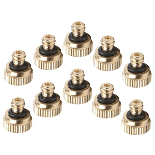 TOYZFRIENDY 10 Stück Niederdruck Nebel Sprühdüsen Misting Nozzle für Außenkühlung Bewässerungssystem und Luftreinigung Feiner Sprühnebel von TOYZFRIENDY