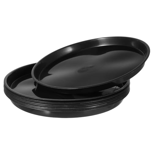 TOYZFRIENDY 10 Stück Runde Pflanzentabletts aus Robustem Kunststoff Wasserfeste Pflanzuntersetzer für Blumentöpfe Innendurchmesser Langlebig und Einfach zu Reinigen für Garten und Haushalt von TOYZFRIENDY