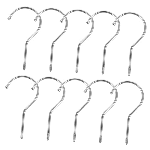 TOYZFRIENDY 10 Stück Schraubhaken Kunststoffkleiderbügel Zubehör Lange Matte Rundhaken Praktische Deckenhaken zum Einschrauben Vielseitig für Haushalt Kleideraufbewahrung Platzsparend für TOYZFRIENDY 10 Stück Schraubhaken Kunststoffkleiderbügel Zubehör Lange Matte Rundhaken Praktische Deckenhaken zum Einschrauben Vielseitig für Haushalt Kleideraufbewahrung Platzsparend für von TOYZFRIENDY