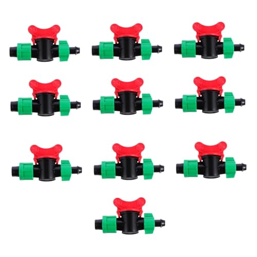 TOYZFRIENDY 10 Stück Teiliges Drip Irrigation Kugelhahn mit Barbed Locking Fitting Langlebiges Bewässerungsventil zur Präzisen Wasserflussregelung für Tropfbewässerungssysteme Kompatibel mit TOYZFRIENDY 10 Stück Teiliges Drip Irrigation Kugelhahn mit Barbed Locking Fitting Langlebiges Bewässerungsventil zur Präzisen Wasserflussregelung für Tropfbewässerungssysteme Kompatibel mit von TOYZFRIENDY