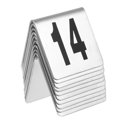 TOYZFRIENDY 10 Stück Teiliges Edelstahl Restaurant Tischnummern Langlebige Rote Ziffern Sichtbare Tischschilder für Restaurant Desktop Praktische und Klare Nummernschilder für Schnelle TOYZFRIENDY 10 Stück Teiliges Edelstahl Restaurant Tischnummern Langlebige Rote Ziffern Sichtbare Tischschilder für Restaurant Desktop Praktische und Klare Nummernschilder für Schnelle von TOYZFRIENDY