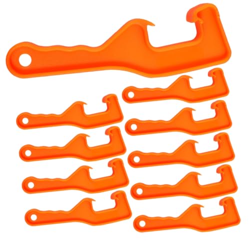 TOYZFRIENDY 10 Stück Teiliges Gallonen Eimer Deckelöffner aus Robustem Kunststoff Ergonomischer Farbdosen Öffner mit Griffmulden Wiederverwendbar Praktisches Werkzeug zum Einfachen Entfernen von TOYZFRIENDY