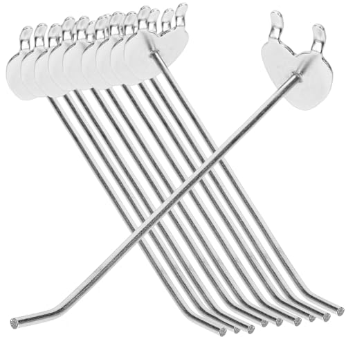 TOYZFRIENDY 10 Stück Teiliges Lochwandhaken aus Rostfreiem Starke Tragkraft Einfach Einzuhängen für Garage und Heimwerkstatt Langlebig und Rostfrei Kompatibel mit Standard Lochplatten von TOYZFRIENDY