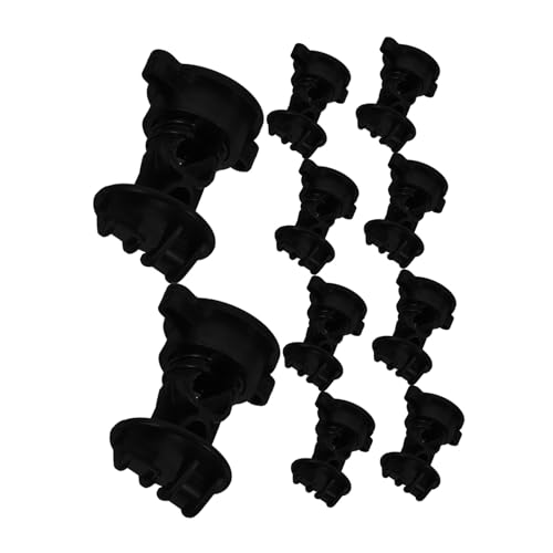 TOYZFRIENDY 10 Stück Teiliges Schraubisolatoren für Elektrischen Weidezaun Robuste Kunststoff isolatoren zur Drahtbefestigung an Zwischenpfosten Kompatibel Mechanisch Stabil und Flexibel von TOYZFRIENDY
