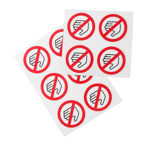 TOYZFRIENDY 10 Stück Teiliges Sicherheits warnaufkleber Nicht Berühren Selbstklebend Maschinenwarnung Klebeetiketten Sichtbare Sicherheitszeichen für Industrie Labor Baustelle von TOYZFRIENDY