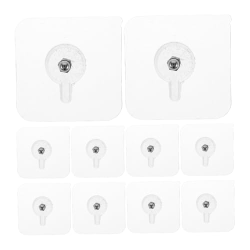TOYZFRIENDY 10 Stück Teiliges Transparente Möbel Klebepads mit Schrauben Selbstklebende Haken für Wanddekoration Geeignet für Verschiedene Oberflächen und Anwendungen TOYZFRIENDY 10 Stück Teiliges Transparente Möbel Klebepads mit Schrauben Selbstklebende Haken für Wanddekoration Geeignet für Verschiedene Oberflächen und Anwendungen von TOYZFRIENDY