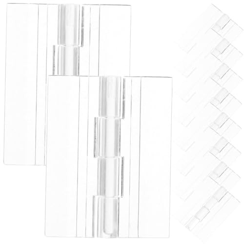 TOYZFRIENDY 10 Stück Teiliges Transparentes Klappscharnier Robust Langlebig für Schranktüren Boxen Möbel Vielseitig Einsetzbar von TOYZFRIENDY