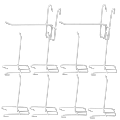 TOYZFRIENDY 10 Stück Teiliges Weiße Metallhaken für Gitterwand Robuste Aufbewahrungshaken Vielseitige Organizer haken für Werkbank Garage und Ladenausstattung Lange Grid Wall Hangers von TOYZFRIENDY
