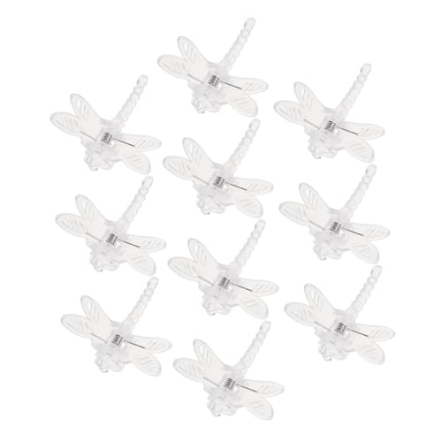 TOYZFRIENDY 10 Stück Transparente Orchideen Clips Dragonfly Form Pflanzenstützklammern für Kletterpflanzen Stabile Pflanzensicherung ohne Stängelschaden Wiederverwendbar für Tomaten Bohnen von TOYZFRIENDY