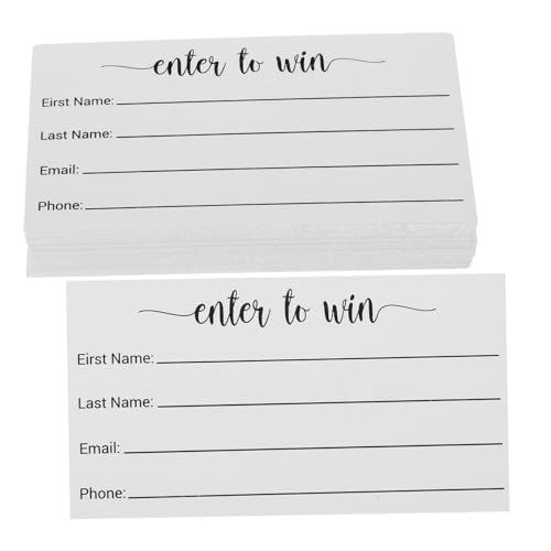 TOYZFRIENDY 100 Stück Blanko Raffle Ticket Karten Stimmzettel Wahlkarten für Gewinnspiele Events Wettbewerbe mit Namensfeld und Faltfunktion für Anonyme Teilnahme von TOYZFRIENDY