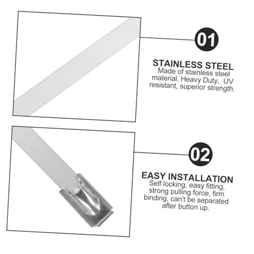TOYZFRIENDY 100 Stück Edelstahl Kabelbinder Rostfrei Selbstsichernd Metall Kabelbinder für Zaunbefestigung Gartennutzung und Kabelmanagement Robust Langlebig TOYZFRIENDY 100 Stück Edelstahl Kabelbinder Rostfrei Selbstsichernd Metall Kabelbinder für Zaunbefestigung Gartennutzung und Kabelmanagement Robust Langlebig von TOYZFRIENDY