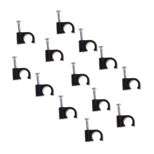 TOYZFRIENDY 100 Stück Schwarze Kabelclips Nagelschelle Kabelklemme für Netzkabel Telefonleitung Drahtklemme zur Wandbefestigung Kabelordner Organizer für Büro und Zuhause TOYZFRIENDY 100 Stück Schwarze Kabelclips Nagelschelle Kabelklemme für Netzkabel Telefonleitung Drahtklemme zur Wandbefestigung Kabelordner Organizer für Büro und Zuhause von TOYZFRIENDY