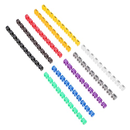 TOYZFRIENDY 100 Stück Teiliges Clip Kabelmarkierungsset Kunststoff Drahtnummern Rohre Kabelkennzeichnung für Leitung DIY Kabelorganizer für Computer Telefon Tv Netzwerkkabel TOYZFRIENDY 100 Stück Teiliges Clip Kabelmarkierungsset Kunststoff Drahtnummern Rohre Kabelkennzeichnung für Leitung DIY Kabelorganizer für Computer Telefon Tv Netzwerkkabel von TOYZFRIENDY