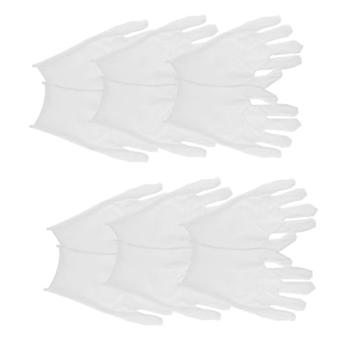 TOYZFRIENDY 12 Paare Baumwollhandschuhe Arbeitshandschuhe Herren Weiß Xl für Schmuck Münzinspektion Sensible Atmungsaktive Schutzhandschuhe für Arbeit und von TOYZFRIENDY