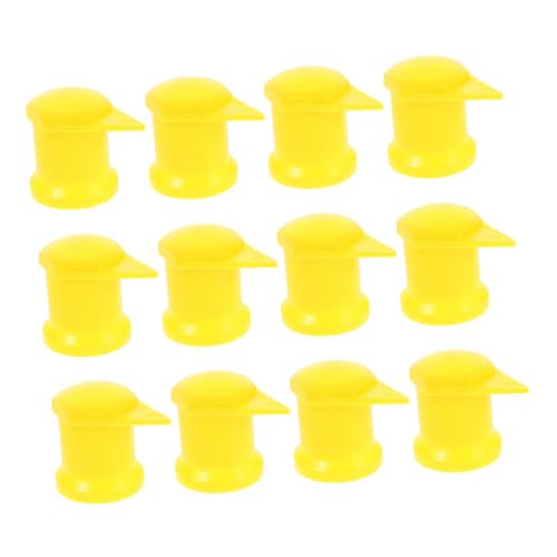 TOYZFRIENDY 12 Stück Teiliges Radmutternindikatoren Gelb Präzise Felgennuss-warnkappen für Auto und Lkw Radmutterkappen für Schnelle Kontrolle und Schutz vor Schmutz von TOYZFRIENDY