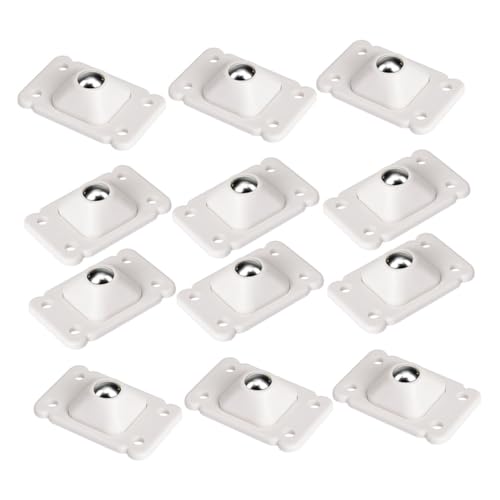 TOYZFRIENDY 12 Stück Teiliges Selbstklebende Mini Lenkrollen mit Drehung aus Edelstahl Möbelrollen für Aufbewahrungsboxen und Mülltonnen Stabile Tragkraft Geeignet für Glatte Oberflächen von TOYZFRIENDY