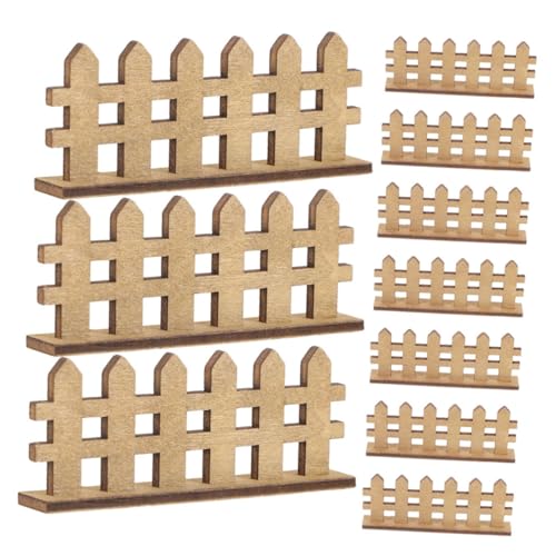 TOYZFRIENDY 12stücke Miniatur-feengarten-Zaun Aus Holz Für Puppenhaus Blumentopf-Dekoration Künstlerisches Design Abgrenzung Für Mikro-landschaften Wetterfest von TOYZFRIENDY