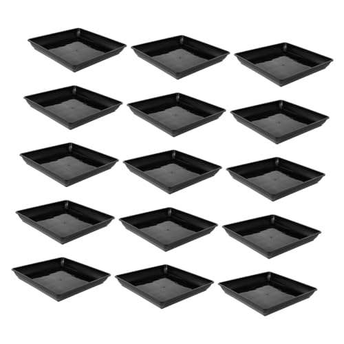 TOYZFRIENDY 15 Stück Blumentopf Tablett Wasserabsorber für Blumentöpfe Pflanzerbasisaucer Blumentopftablett quadratisch Pflanztaucer Square Wasserschalen für Zimmerpflanzen pp Schwarz TOYZFRIENDY 15 Stück Blumentopf Tablett Wasserabsorber für Blumentöpfe Pflanzerbasisaucer Blumentopftablett quadratisch Pflanztaucer Square Wasserschalen für Zimmerpflanzen pp Schwarz von TOYZFRIENDY