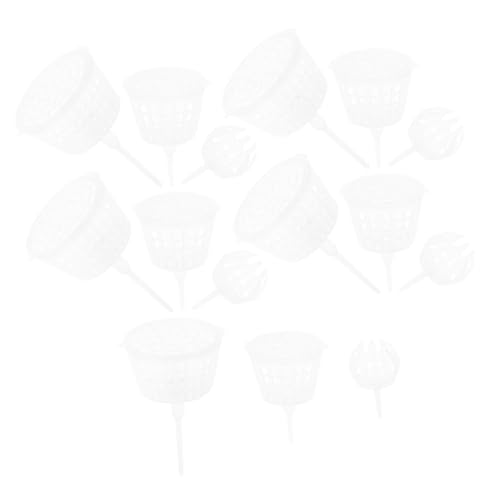 TOYZFRIENDY 15 Stück Teiliges Kunststoff Dünger Körbe mit Deckel Langlebige Wiederverwendbare Bonsai Düngerkörbe für Orchideen und Pflanzen Schützend vor Vögeln und Wind Einfach in Erde von TOYZFRIENDY