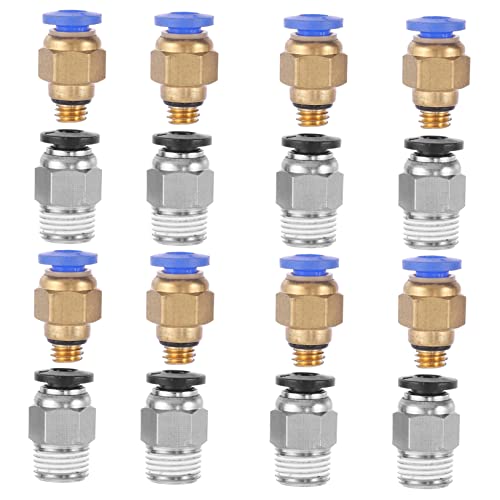 TOYZFRIENDY 16 Stück Teiliges Pneumatisches Schnellkupplungs für Drucker und Adaptern mit Hoher Temperaturbeständigkeit und Einfacher Installation von TOYZFRIENDY