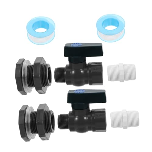 TOYZFRIENDY 2 Sätze PVC Regentonnenventil Spigot mit Anschluss Langlebiges Garten Wasserhahn Ventil aus Robustem PVC für Regenwasserbehälter Pools und Aquarien Einfach zu Bedienen TOYZFRIENDY 2 Sätze PVC Regentonnenventil Spigot mit Anschluss Langlebiges Garten Wasserhahn Ventil aus Robustem PVC für Regenwasserbehälter Pools und Aquarien Einfach zu Bedienen von TOYZFRIENDY