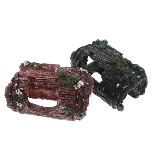 TOYZFRIENDY 2 Stück Aquarium Deko Höhlen Versteck Resin Gebrochene Tonne Rustikale Fischverstecke Sicher Ungiftig Natürliche Landschaftsdeko für Fisch Garnelenaquarien TOYZFRIENDY 2 Stück Aquarium Deko Höhlen Versteck Resin Gebrochene Tonne Rustikale Fischverstecke Sicher Ungiftig Natürliche Landschaftsdeko für Fisch Garnelenaquarien von TOYZFRIENDY